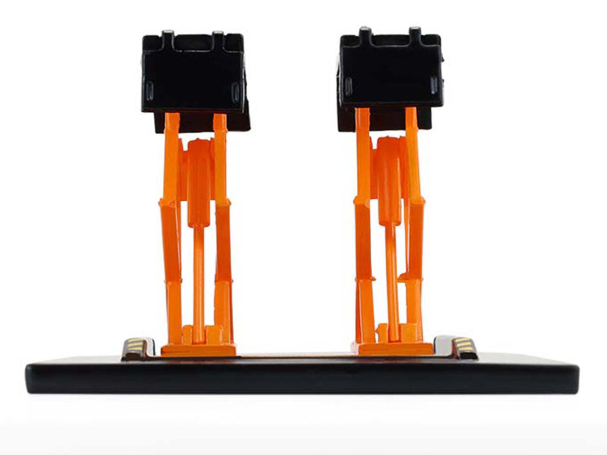 Automotive Double Scissor Lift Black and Orange "Double Scissor Lifts" Series 2 1/64 Diecast Model