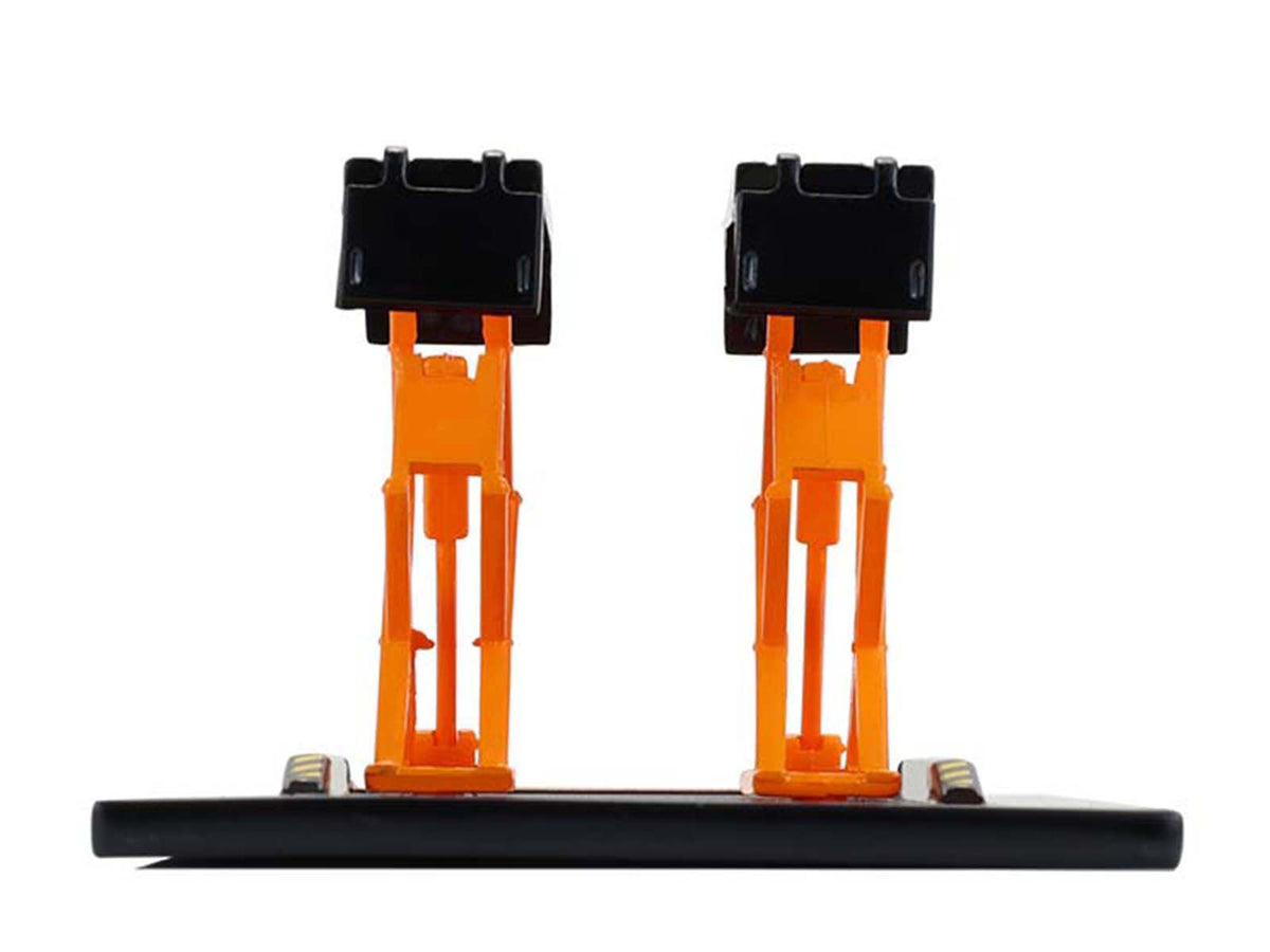 Automotive Double Scissor Lift Black and Orange "Double Scissor Lifts" Series 2 1/64 Diecast Model