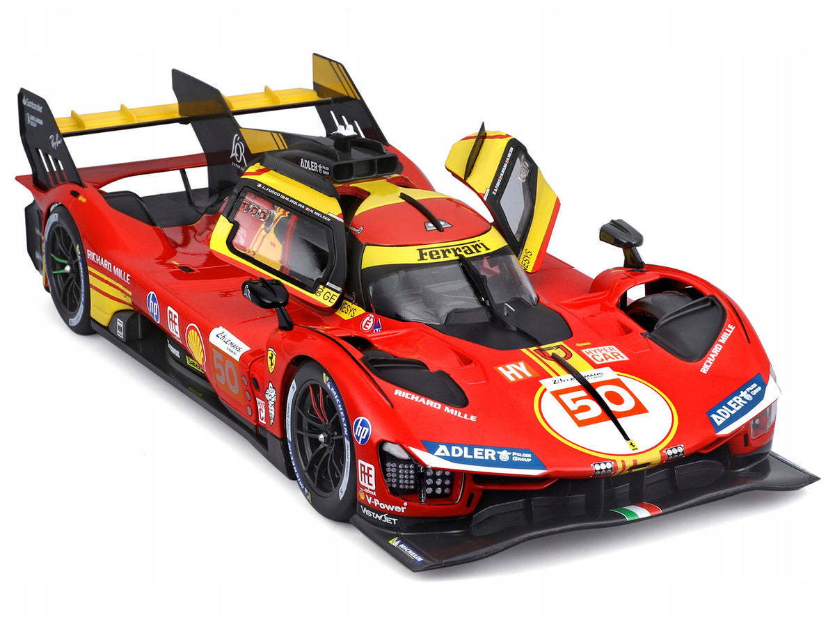 Ferrari 499P #50 Antonio Fuoco - Miguel Molina - Nicklas Nielsen "Ferrari AF Corse" Winner "24 Hours of Le Mans" (2024) "Racing" Series 1/18 Diecast Model Car