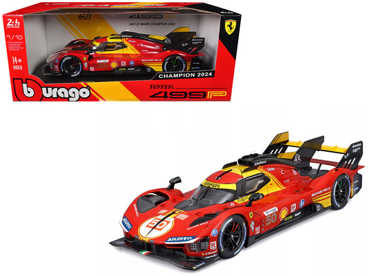 Ferrari 499P #50 Antonio Fuoco - Miguel Molina - Nicklas Nielsen "Ferrari AF Corse" Winner "24 Hours of Le Mans" (2024) "Racing" Series 1/18 Diecast Model Car