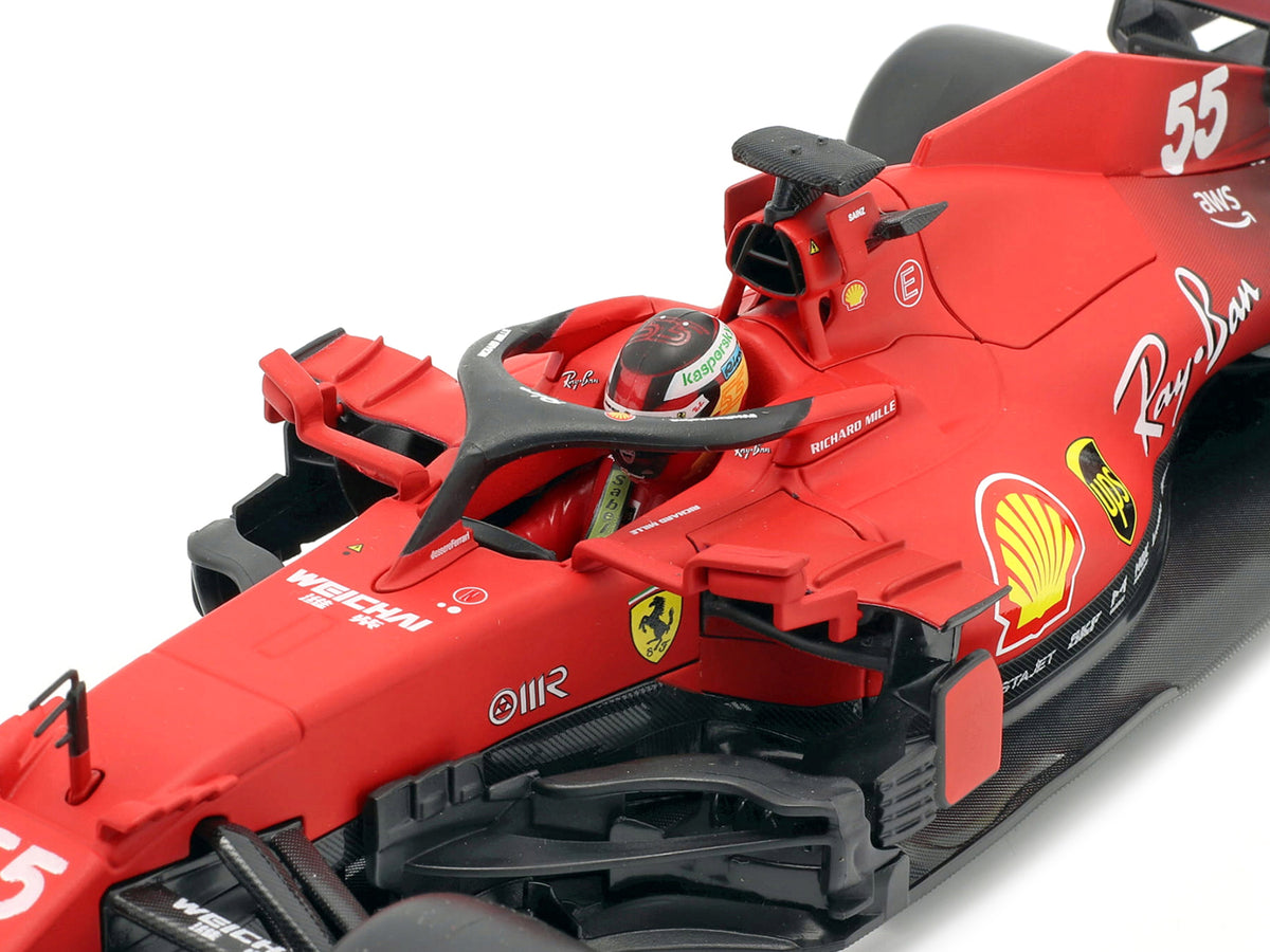 Ferrari SF21 #55 Carlos Sainz Formula One F1 Car "Ferrari Racing" Series 1/18 Diecast Model Car