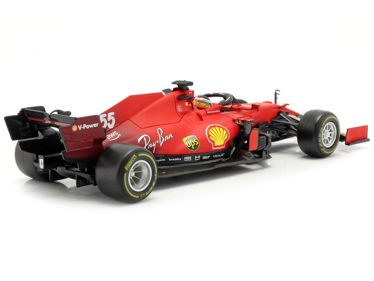 Ferrari SF21 #55 Carlos Sainz Formula One F1 Car "Ferrari Racing" Series 1/18 Diecast Model Car