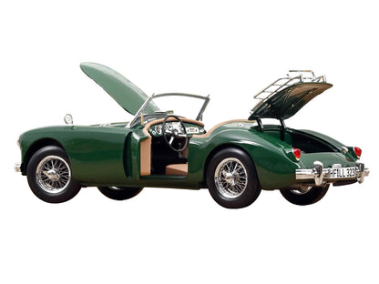 1955 MG MGA Cabriolet British Racing Green 1/18 Diecast Model Car