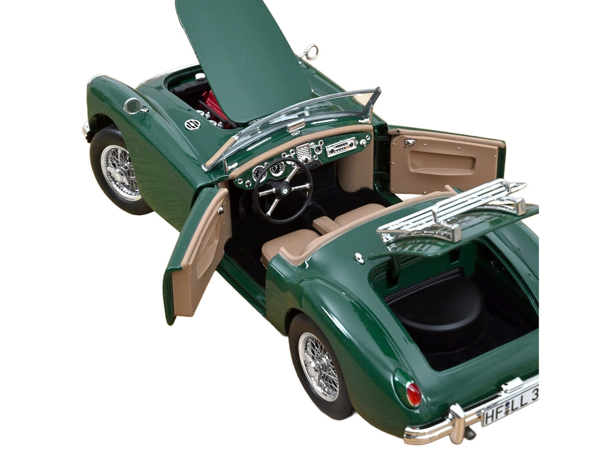 1955 MG MGA Cabriolet British Racing Green 1/18 Diecast Model Car
