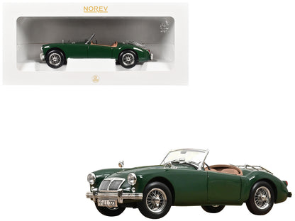 1955 MG MGA Cabriolet British Racing Green 1/18 Diecast Model Car