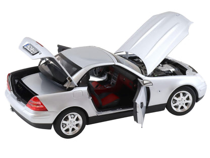 1996 Mercedes-Benz SLK Convertible Brilliant Silver Metallic 1/18 Diecast Model Car