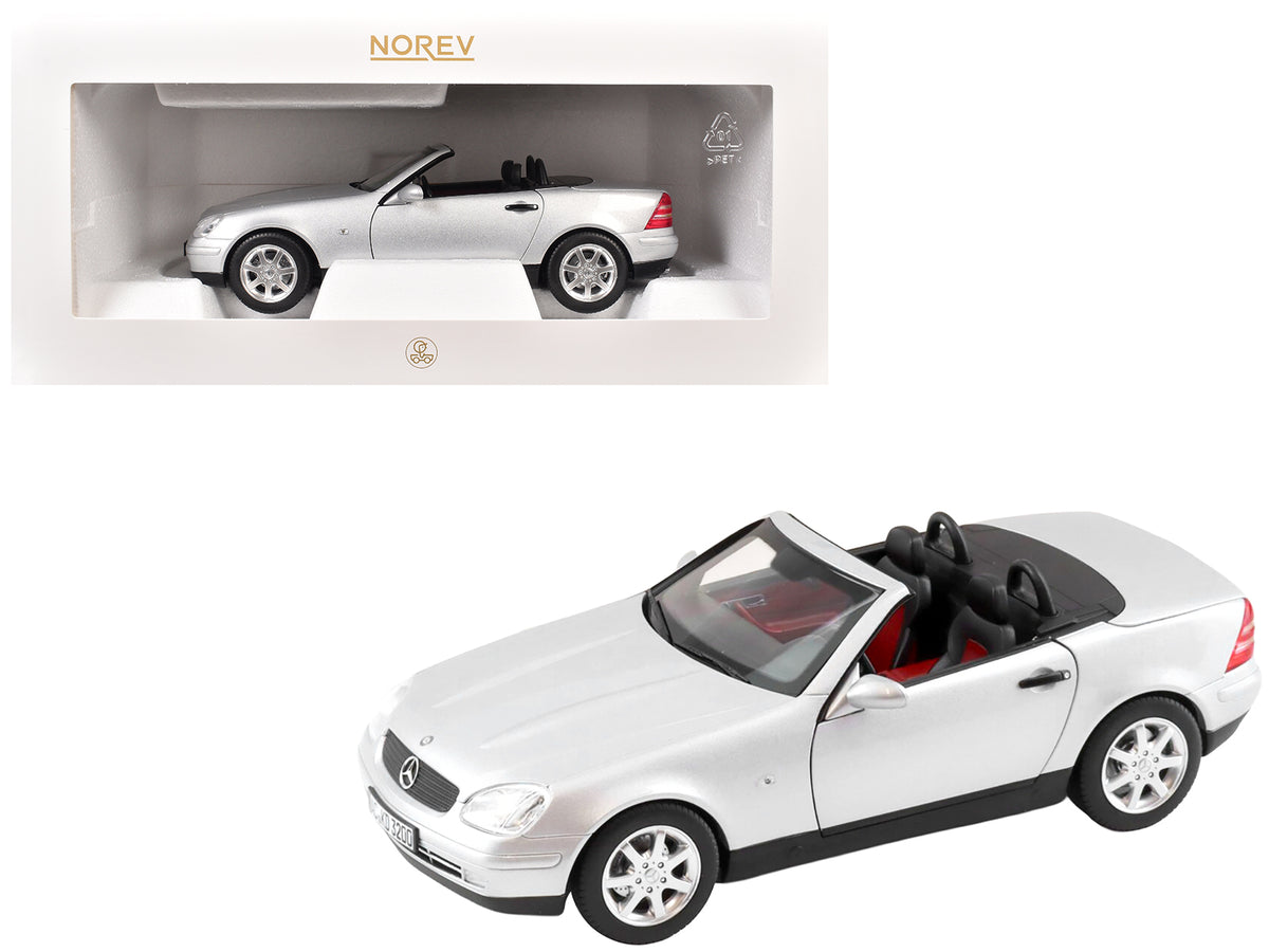 1996 Mercedes-Benz SLK Convertible Brilliant Silver Metallic 1/18 Diecast Model Car