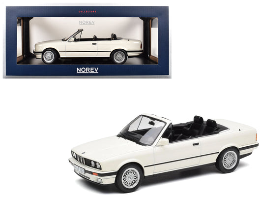 1991 BMW 325i Cabriolet Alpine White 1/18 Diecast Model Car