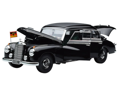 1955 Mercedes-Benz 300 Black "German Chancellor Konrad Adenauer" 1/18 Diecast Model Car