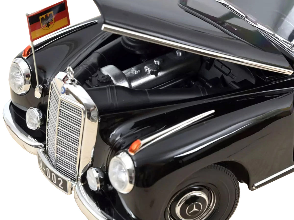 1955 Mercedes-Benz 300 Black "German Chancellor Konrad Adenauer" 1/18 Diecast Model Car