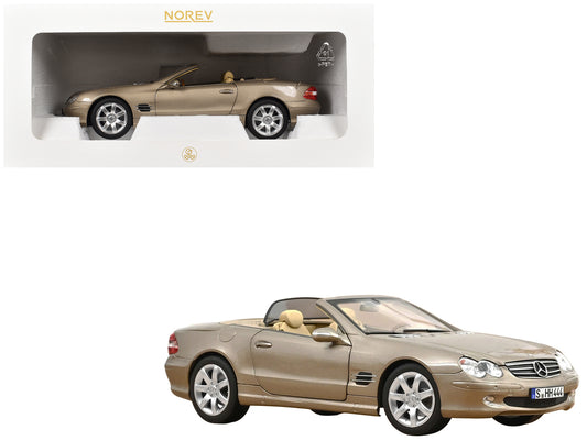 2003 Mercedes-Benz SL 500 Type R230 Travertine Beige Metallic 1/18 Diecast Model Car
