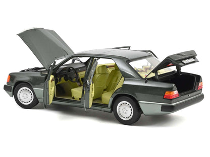 1990 Mercedes-Benz 230 E Night Green Metallic with Green Interior 1/18 Diecast Model Car