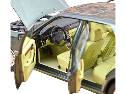 1990 Mercedes-Benz 230 E Night Green Metallic with Green Interior 1/18 Diecast Model Car