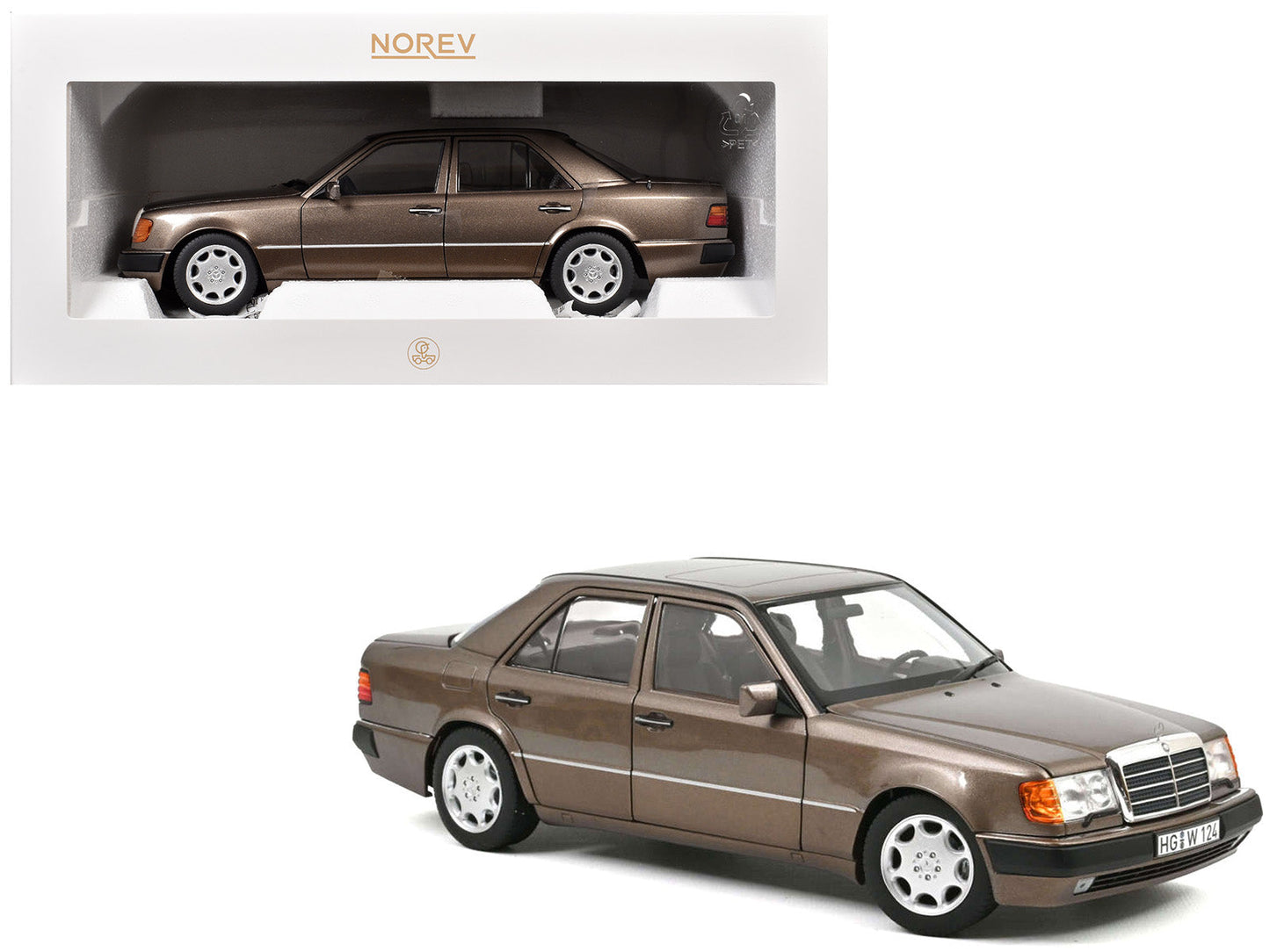 1990 Mercedes-Benz 500 E Impala Brown Metallic 1/18 Diecast Model Car
