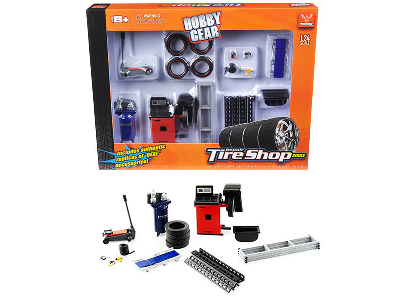 Repair Tire Shop Accessories Tool Set for 1/24 Scale Models
