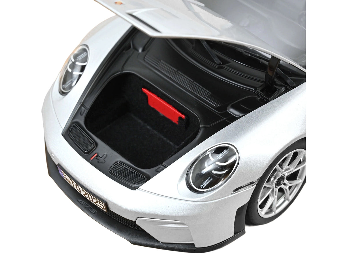 2025 Porsche 911 GT3 Touring GT Silver Metallic 1/18 Diecast Model Car