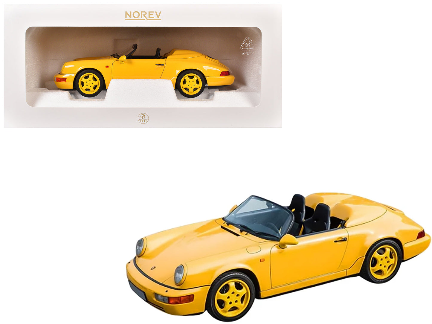 Porsche 911 Speedster Speed Yellow 1/18 Diecast Model Car