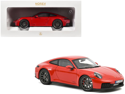 2024 Porsche 911 Carrera 4 GTS Guards Red 1/18 Diecast Model Car