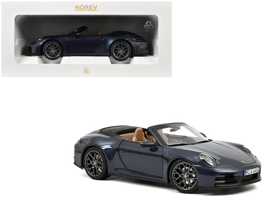 2024 Porsche 911 Carrera S Cabriolet Yachting Blue Metallic 1/18 Diecast Model Car
