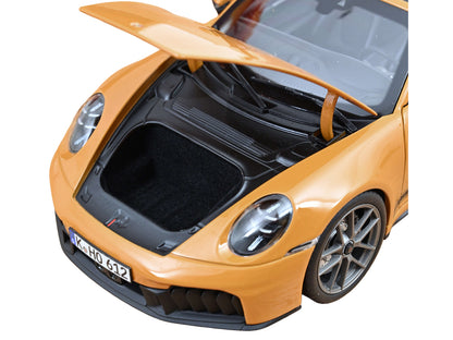 2024 Porsche 911 Targa Bahama Yellow with Black Stripes 1/18 Diecast Model Car