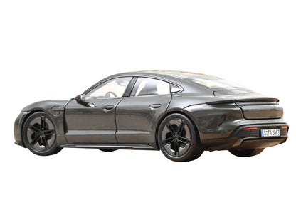 2024 Porsche Taycan Turbo S Slate Gray Neo 1/18 Diecast Model Car