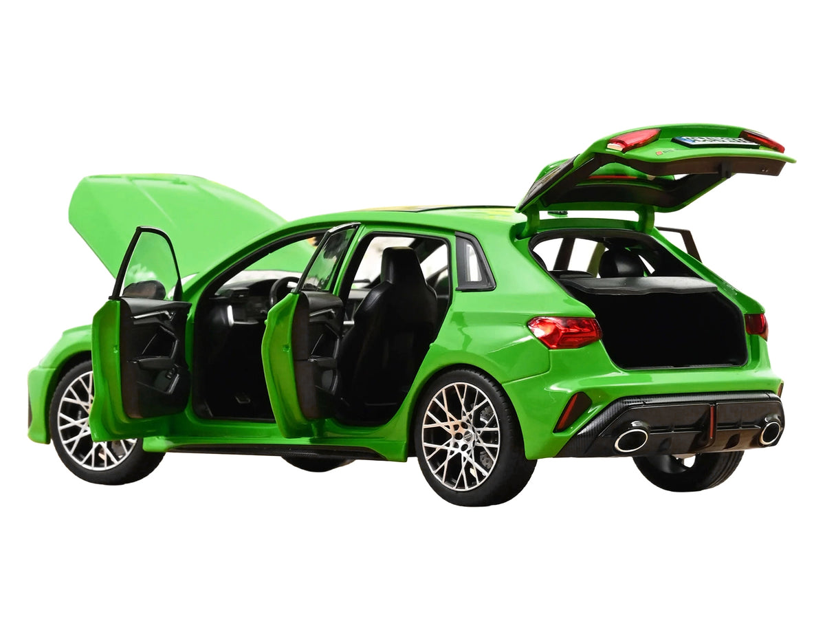 2025 Audi RS 3 Kyalami Green with Moonroof 1/18 Diecast Model Car
