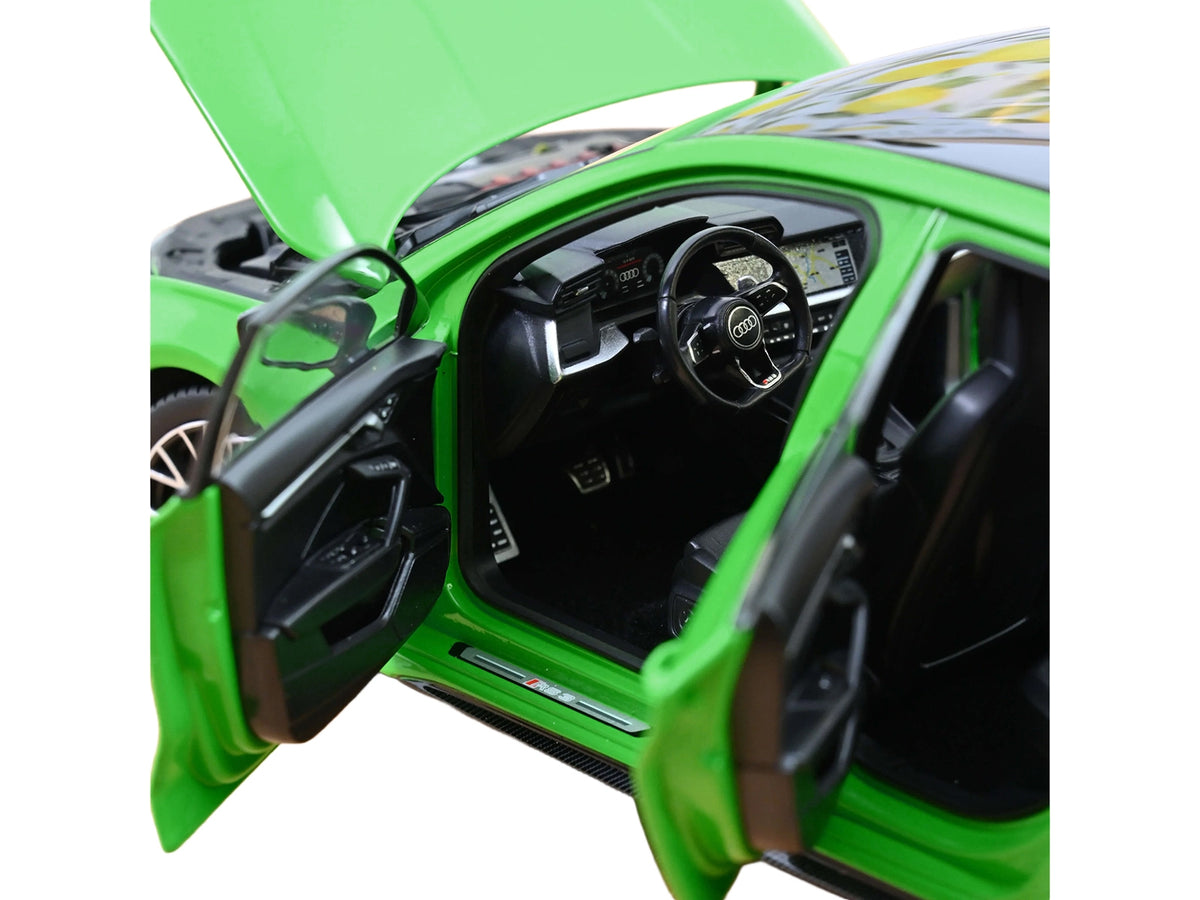 2025 Audi RS 3 Kyalami Green with Moonroof 1/18 Diecast Model Car