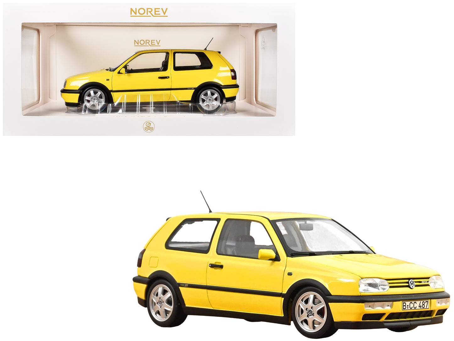 1994 Volkswagen Golf GTI Color Concept Yellow 1/18 Diecast Model Car
