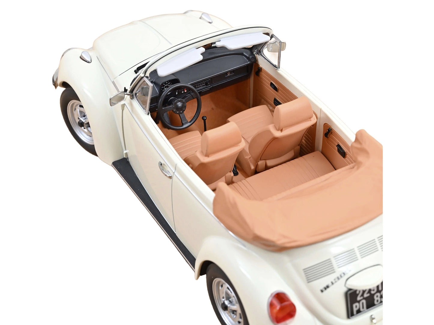 1972 Volkswagen 1303 Beetle Cabriolet Cream White 1/18 Diecast Model Car