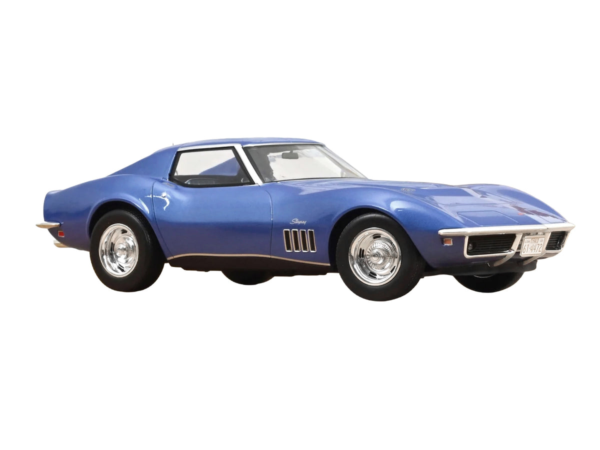 1969 Chevrolet Corvette Coupe Le Mans Blue Metallic with Blue Interior 1/18 Diecast Model Car