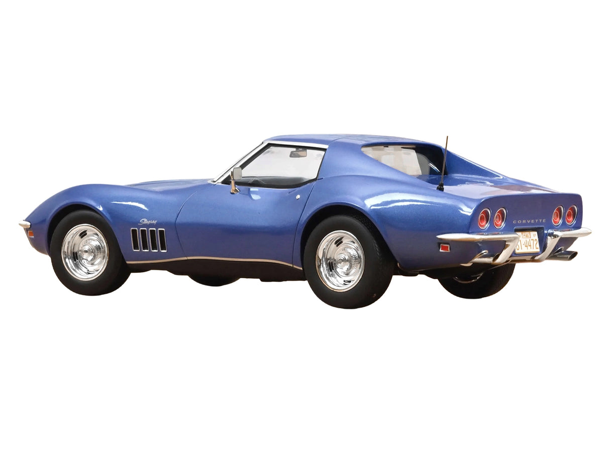 1969 Chevrolet Corvette Coupe Le Mans Blue Metallic with Blue Interior 1/18 Diecast Model Car