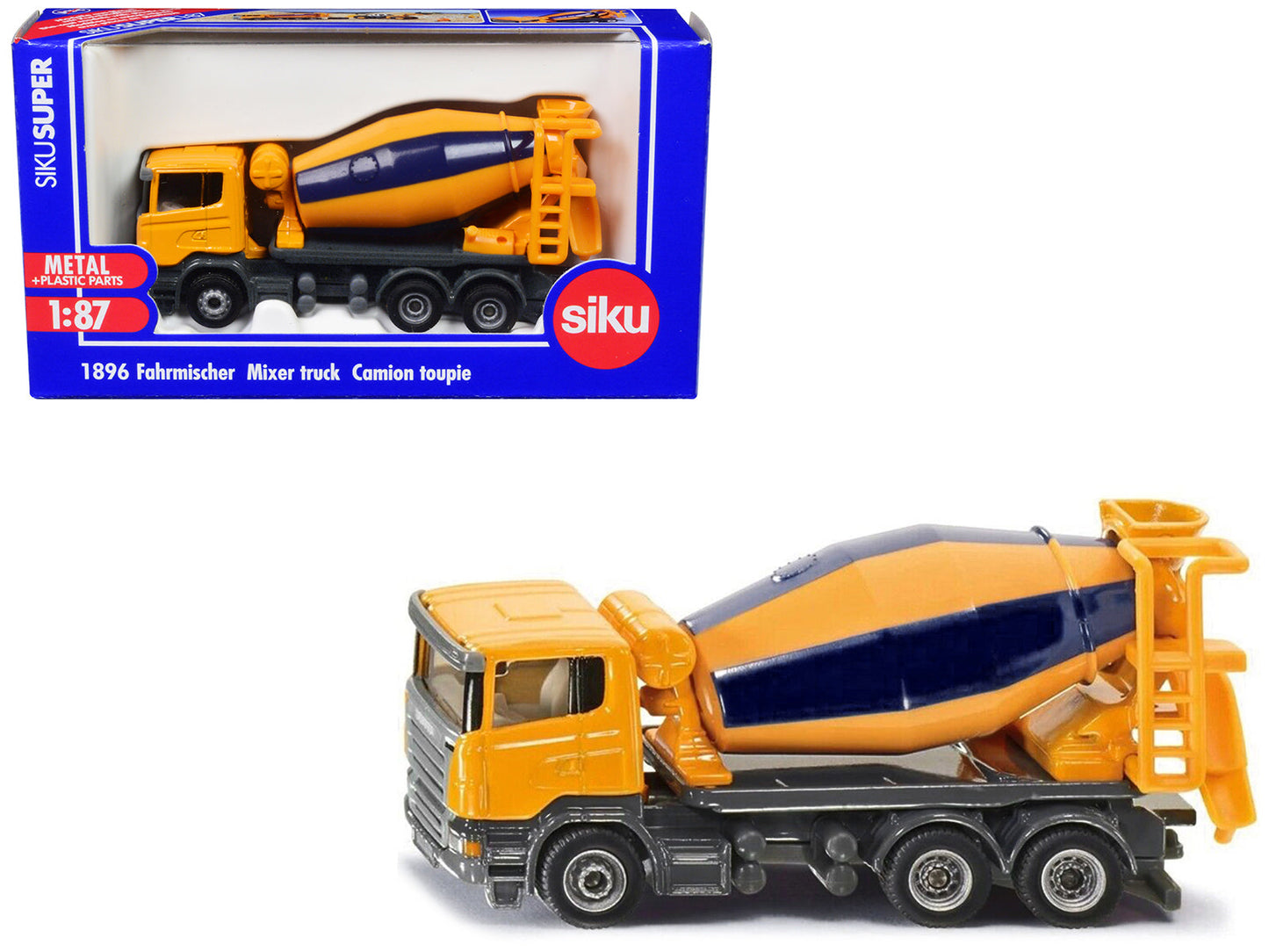 Scania Mixer Truck Yellow 1/87 (HO) Diecast Model