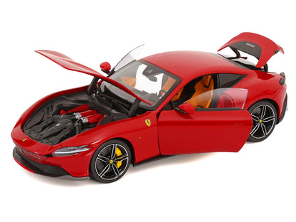 2019 Ferrari Roma Red with Orange Interior 1/18 Diecast Model Car