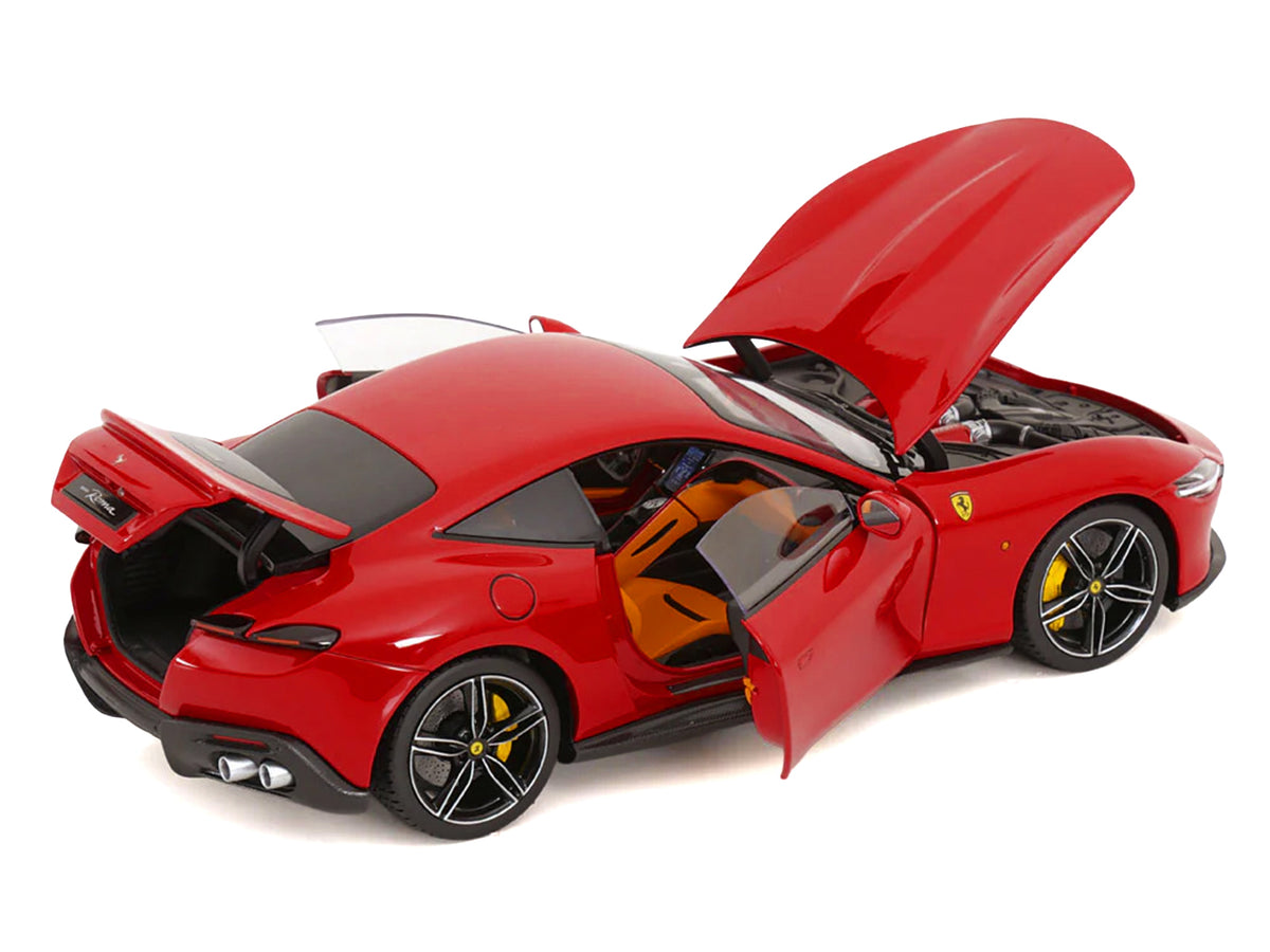 2019 Ferrari Roma Red with Orange Interior 1/18 Diecast Model Car