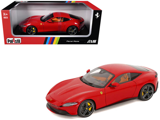 2019 Ferrari Roma Red with Orange Interior 1/18 Diecast Model Car