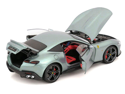 2019 Ferrari Roma Gray Metallic with Pink Interior 1/18 Diecast Model Car