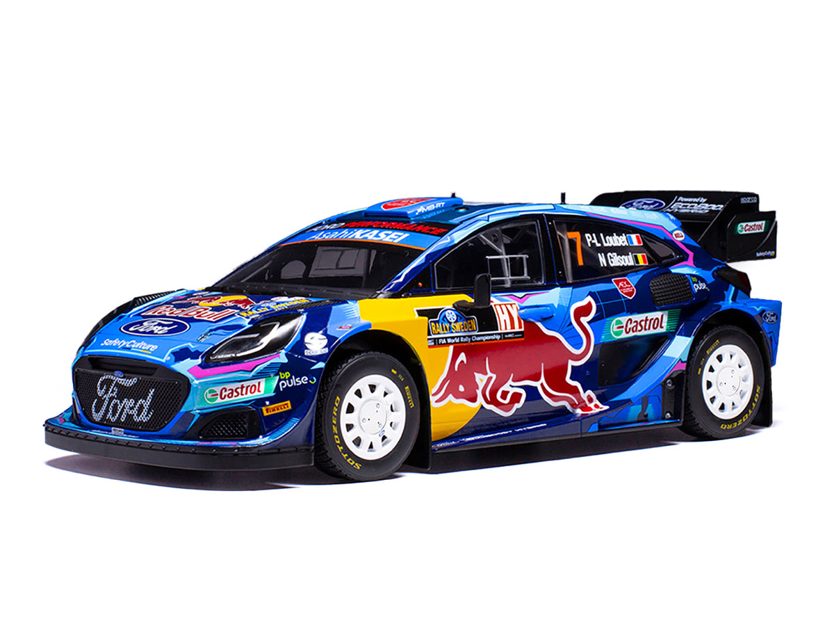 Ford Puma Rally1 #7 Pierre-Louis Loubet - Nicolas Gilsoul "Rally Sweden" (2023) 1/18 Diecast Model Car