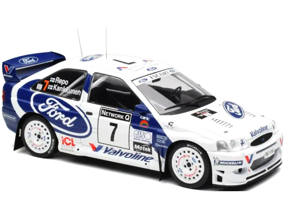 Ford Escort WRC #7 Juha Kankkunen - Juha Repo 2nd Place "RAC Rally" (1998) 1/18 Diecast Model Car