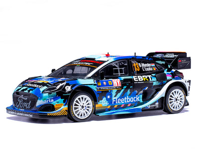 Ford Puma Rally1 #13 Gregoire Munster - Louis Louka "Central European Rally" (2023) 1/18 Diecast Model Car