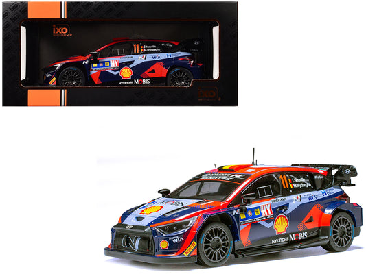Hyundai i20 N Rally1 #11 Thierry Neuville - Martijn Wydaeghe Winner "Central European Rally" (2023) 1/18 Diecast Model Car