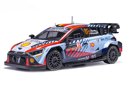 Hyundai i20 N Rally1 #11 Thierry Neuville - Martijn Wydaeghe Winner "Rallye Monte-Carlo" (2024) 1/18 Diecast Model Car