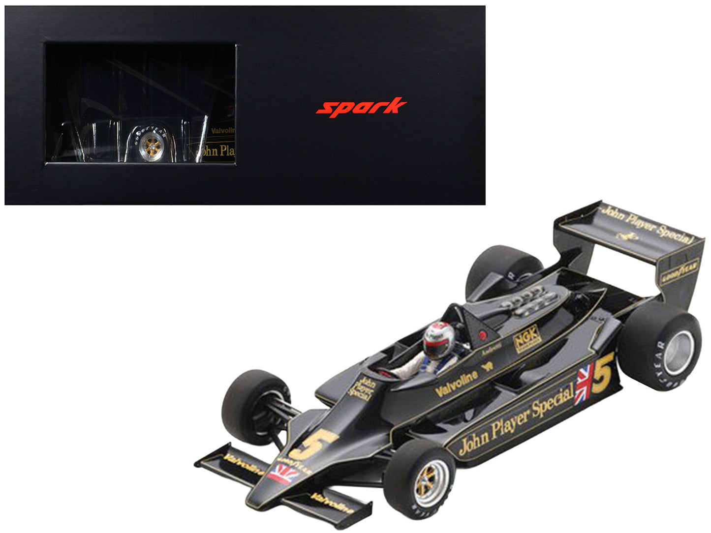 Lotus 79 #5 Mario Andretti "John Player Team Lotus" Winner Formula One F1 "Belgian GP" (1978) with Acrylic Display Case 1/18 Model Car