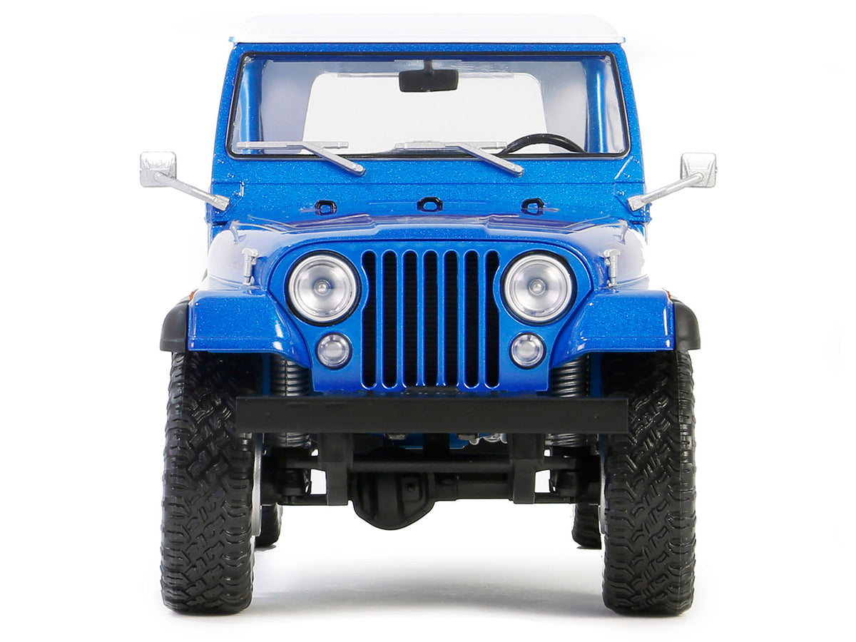 1978 Jeep CJ-7 Renegade Captain Blue Metallic with White Top "Artisan Collection" Series 1/18 Diecast Model Car