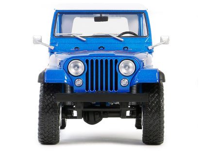 1978 Jeep CJ-7 Renegade Captain Blue Metallic with White Top "Artisan Collection" Series 1/18 Diecast Model Car