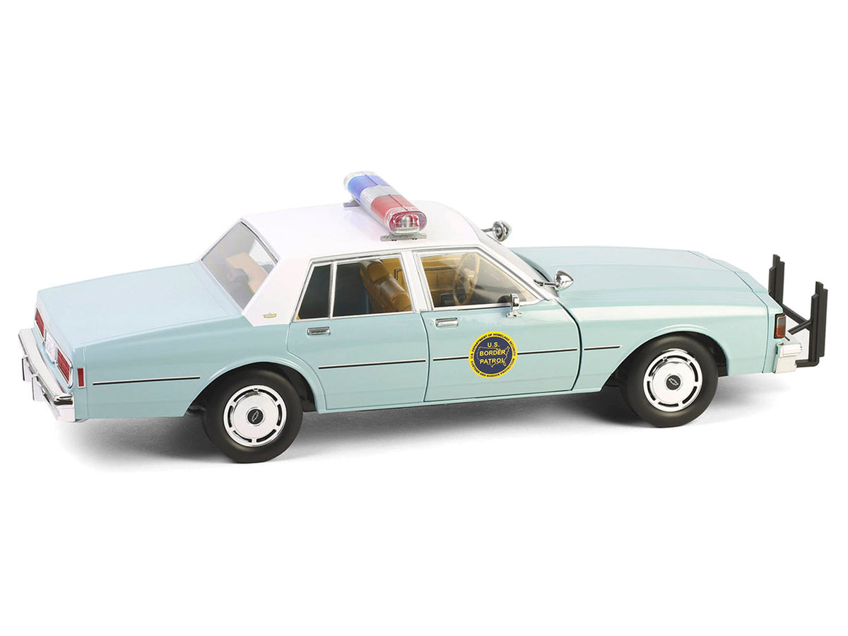 1987 Chevrolet Caprice 9C1 "US Border Patrol" Light Green with White Top "Artisan Collection" 1/18 Diecast Model Car