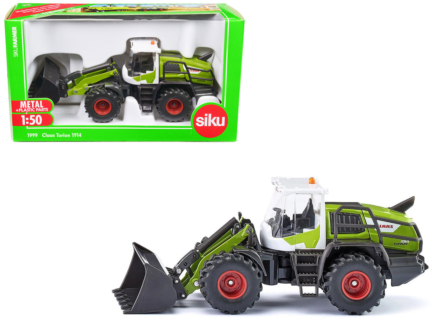 Claas Torion 1914 Wheel Loader Green and White 1/50 Diecast Model