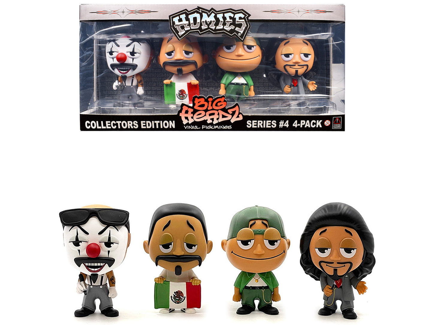 "Homies Big Headz" Series 4 Collector's Edition 4-Pack of Figures
