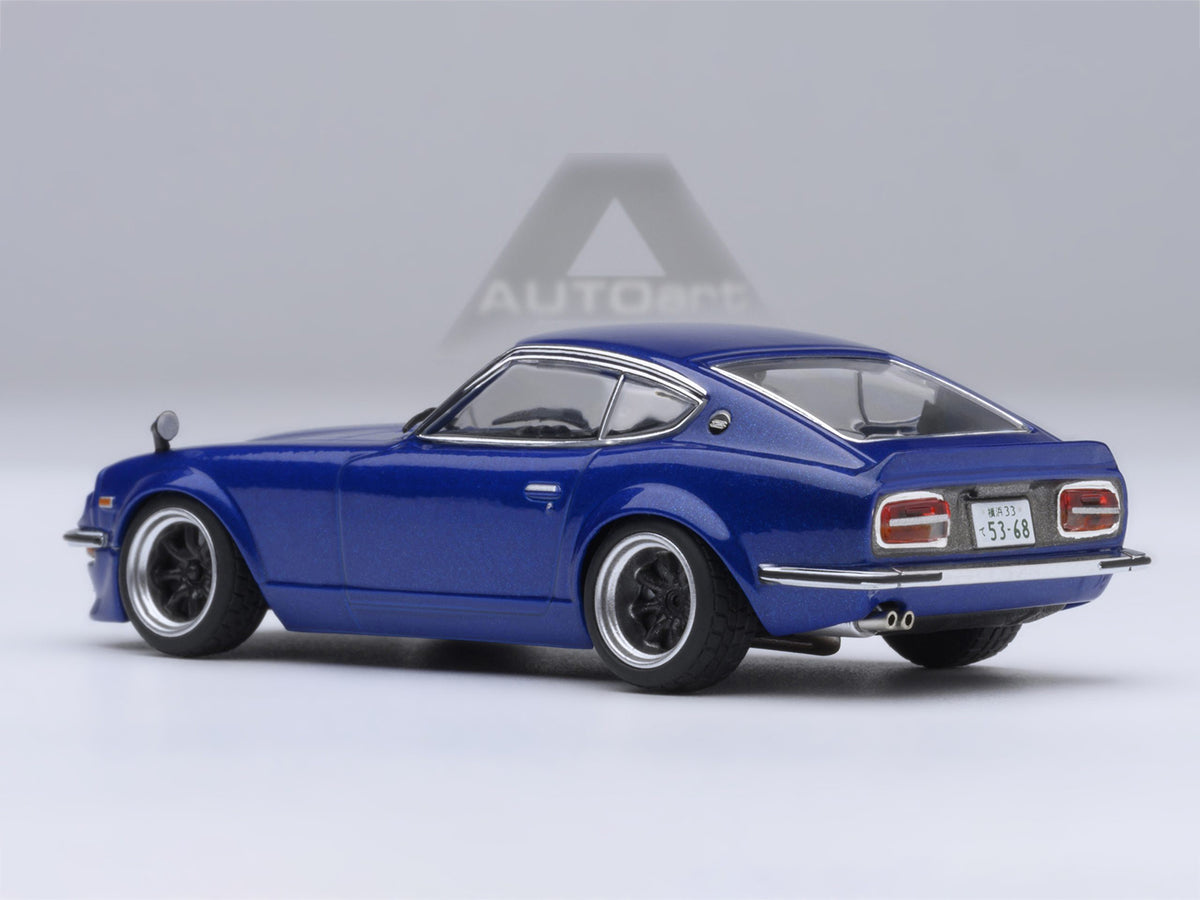 Nissan Fairlady Z RHD (Right Hand Drive) "Akuma No Z" Blue Metallic "Wangan Midnight - Comic #1 Version" Manga 1/64 Model Car