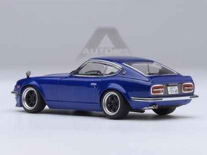 Nissan Fairlady Z RHD (Right Hand Drive) "Akuma No Z" Blue Metallic "Wangan Midnight - Comic #1 Version" Manga 1/64 Model Car