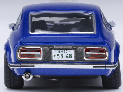 Nissan Fairlady Z RHD (Right Hand Drive) "Akuma No Z" Blue Metallic "Wangan Midnight - Comic #4 Version" Manga 1/64 Model Car
